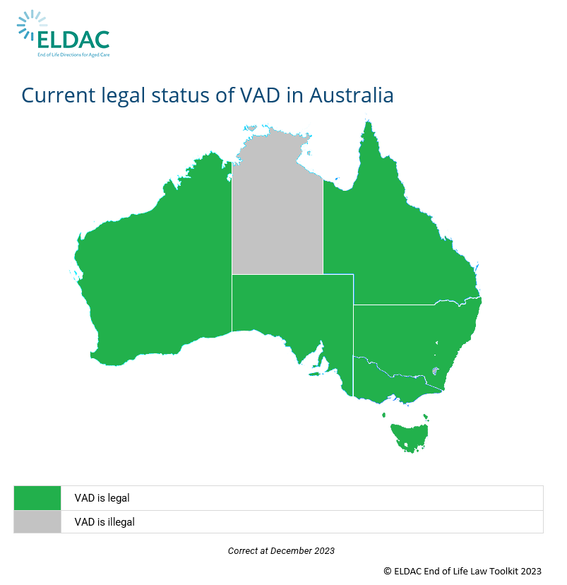 Green = VAD is operating,  Grey=VAD is Illegal