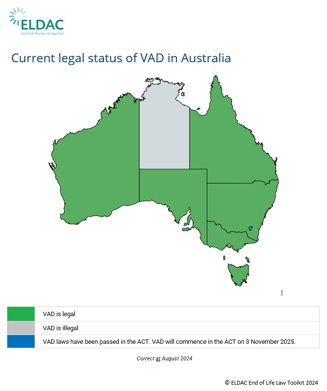 Green = VAD is operating,  Grey=VAD is Illegal